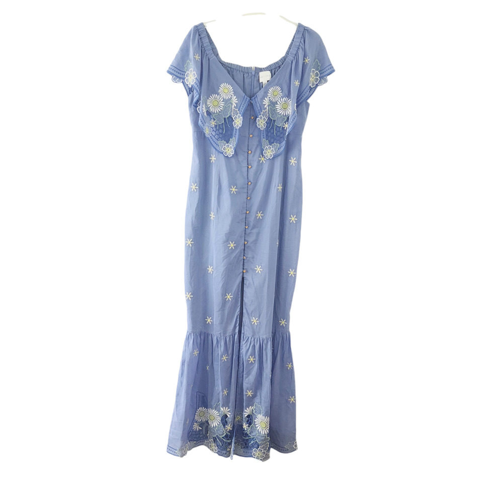 New Alice McCall  Honeycomb Daisy Maxi Dress Size 10 Blue Floral $525 - Picture 3 of 11